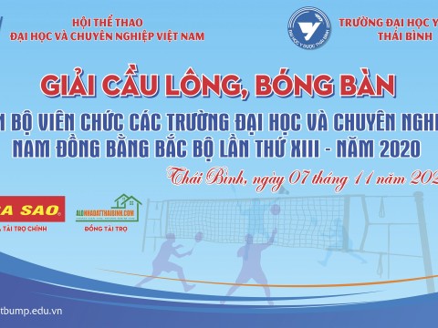 GIẢI CẦU LÔNG, BÓNG BÀN CBVC KHU VỰC NAM ĐỒNG BẰNG BẮC BỘ LẦN THỨ XIII NĂM 2020