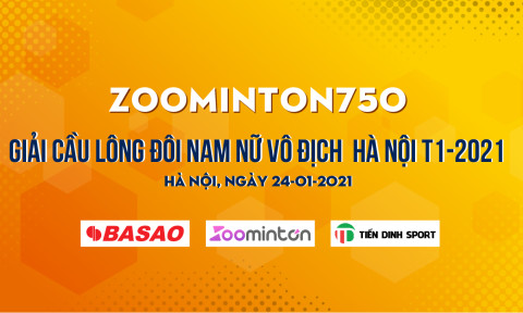 [Hightligh][Tứ Kết] Zominton750 Vô địch đôi nam nữ Hà Nội T1 2021 || Lâm/Hằng Vs Trường/Hiền