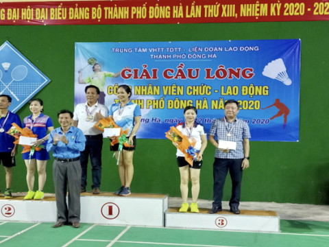 LĐLĐ TP. Đông Hà (Quảng Trị) tổ chức thành công Giải cầu lông CNVCLĐ