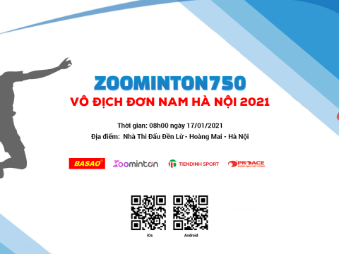 Zoominton750 Giải cầu lông vô địch đơn nam Hà Nội 2021